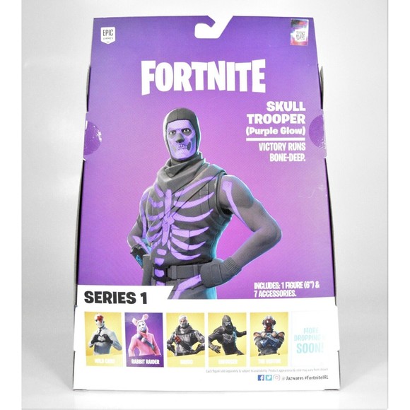 FORTNITE Legendary Series Skull Trooper Purple Glow Action Figure Rare - Picture 7 of 12